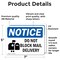Signmission Do Not Block Mail Delivery Sign With Symbol, 7 in W x Rectangle, Vinyl Decal OS-2PACK-NS-D-57-L-15416 - alternate 2
